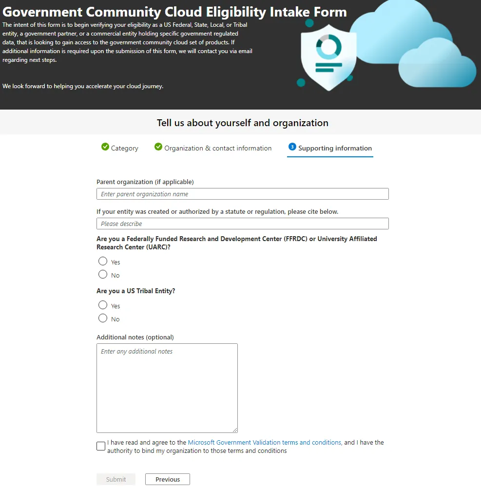 Please confirm if your company is registered with any of the following government programs