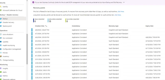 Quick Disaster Recovery on Azure