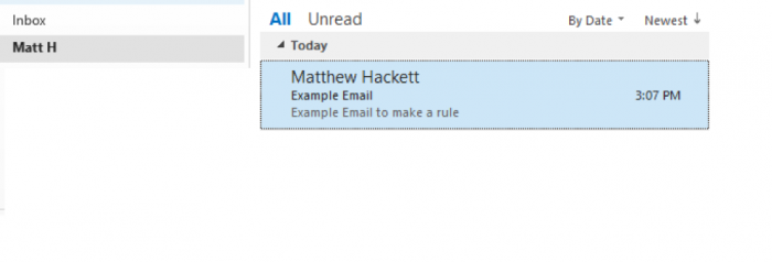 moving messages across folders in outlook